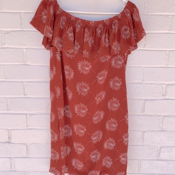 NWT Madewell Silk Off-The-Shoulder Dress in Palmflower M - Picture 5 of 8